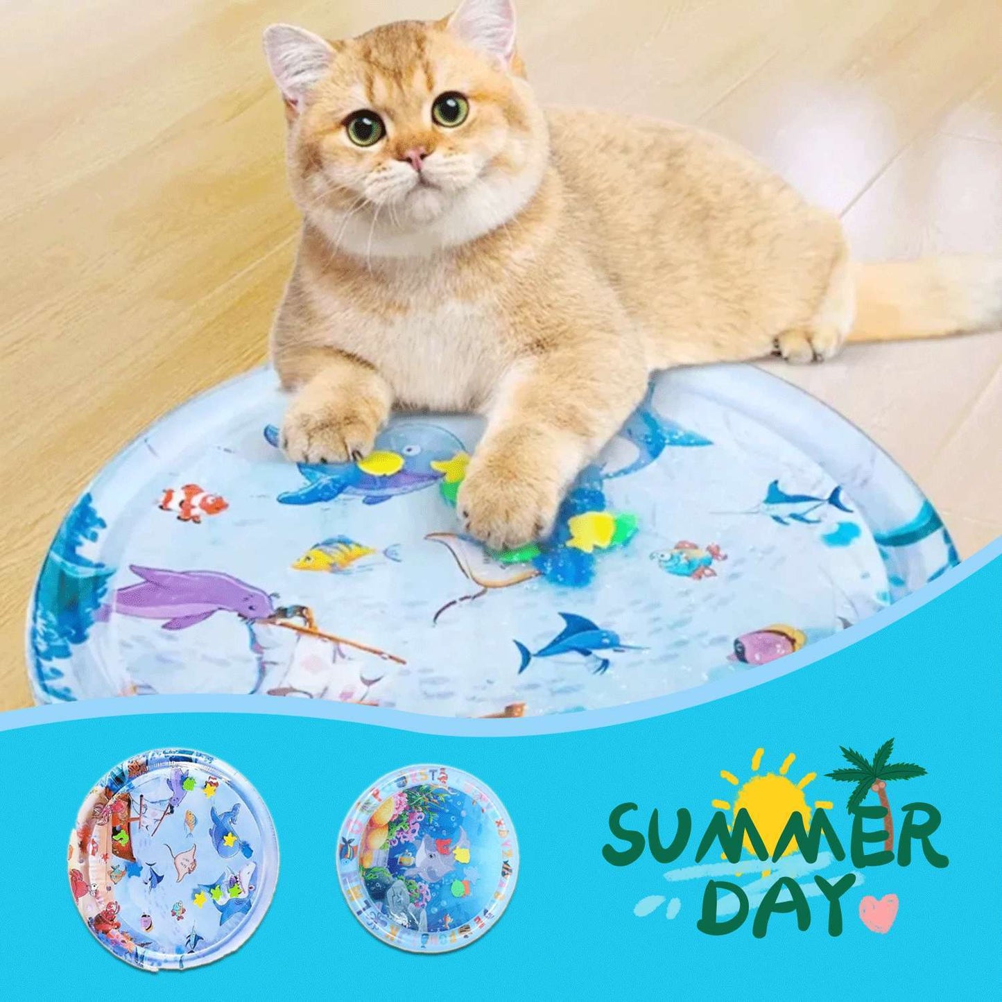 Summer Cooling Pet Water Bed Cushion Ice Pad Sleeping Square Mat For Puppy Cats Pet Kennel Cool Cold