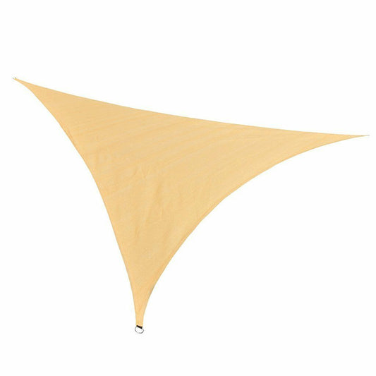 Square sun sail, 3.6 meters, several types-triangular, polyethylene, beige-0