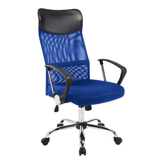Ergonomic office chair with raised back - blue-0