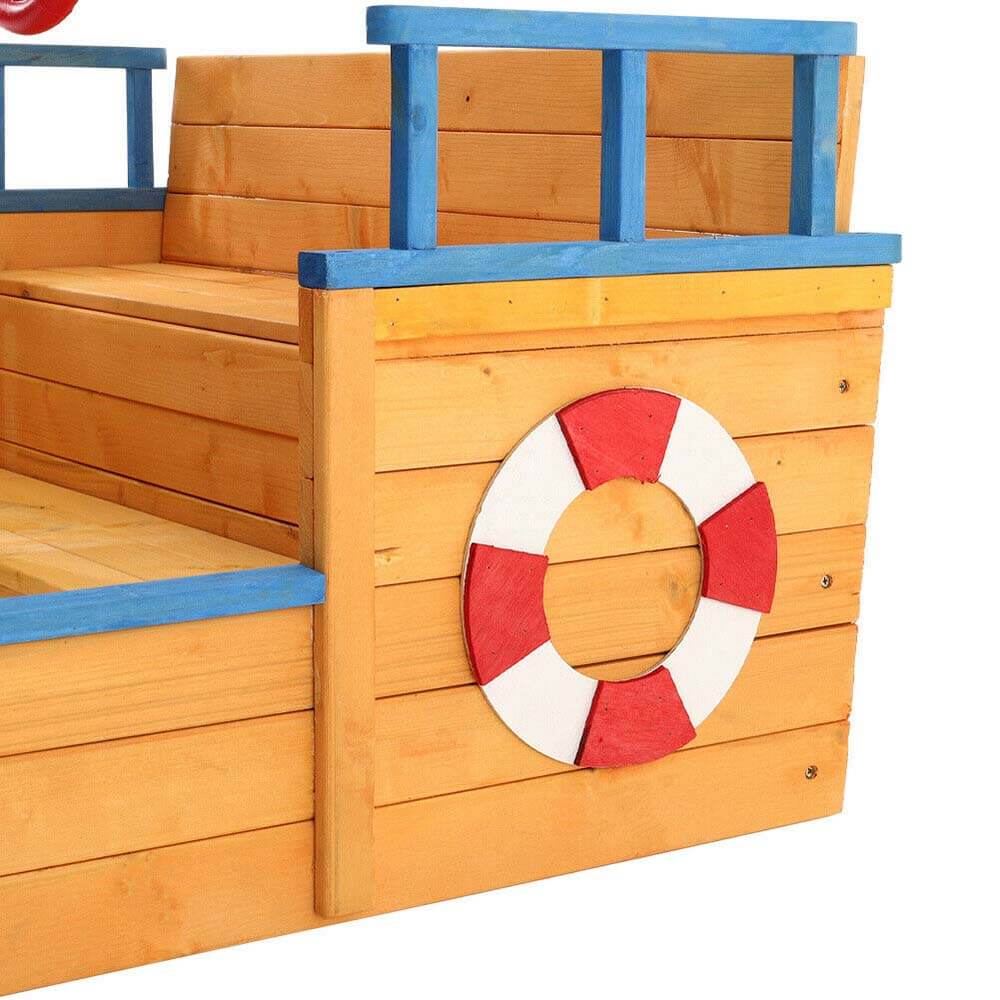Sandpit in the shape of a pirate ship-4
