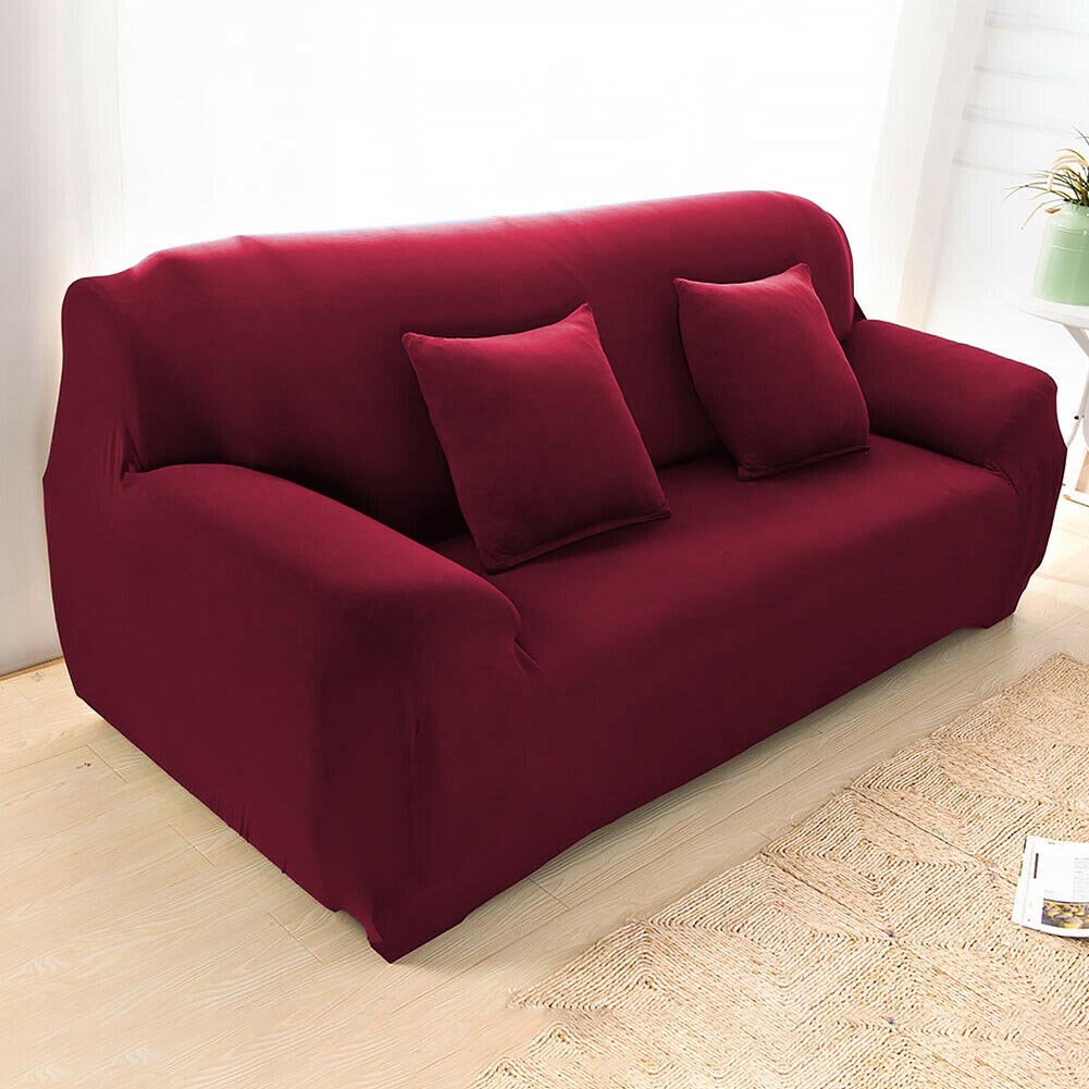 Armchair and sofa cover in several types - for 2-person sofas - burgundy-4