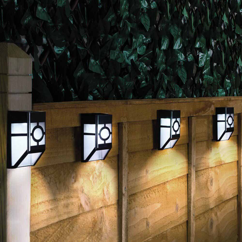 4 outdoor black solar lights-3