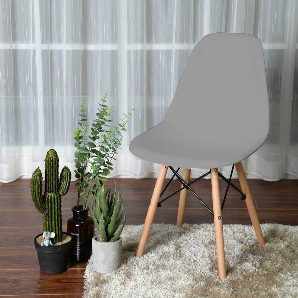 4 modern dining chairs, 4 colors - gray-2