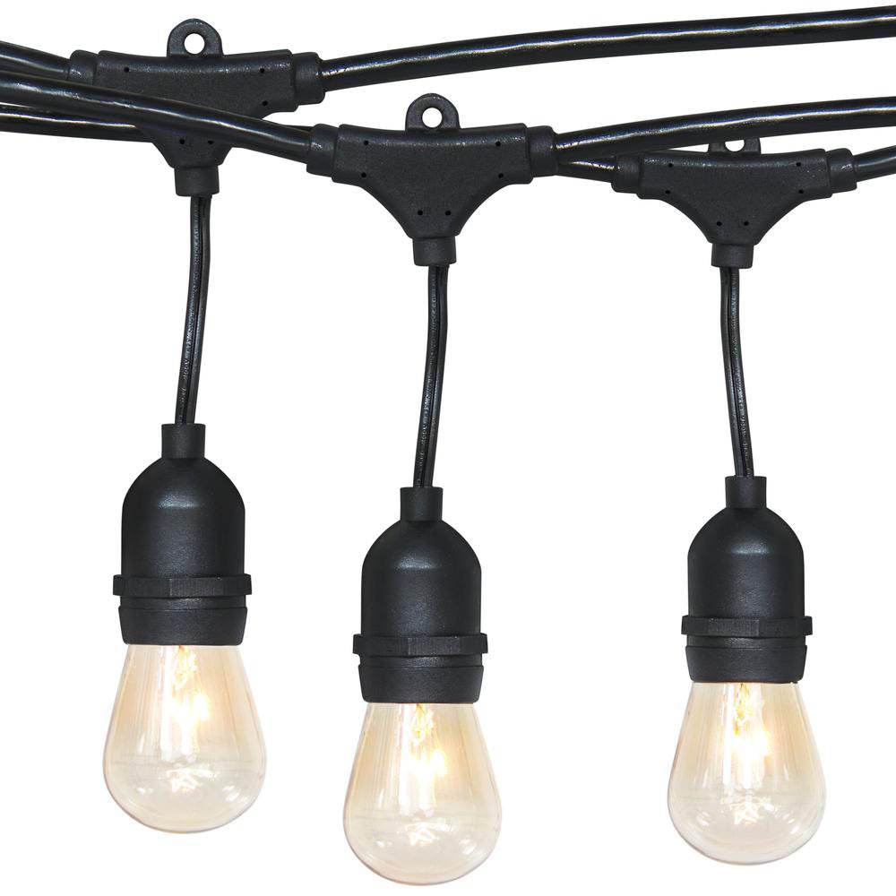 Waterproof decor burner line, with 15 E27 LED lamps, 14.6 m, warm white-4